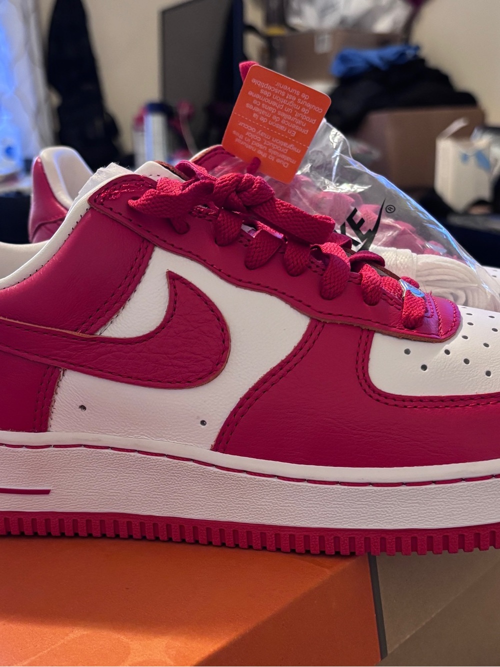 Nike Air Force 1 Low Terror Squad QS White/University Red Mens size 8.5